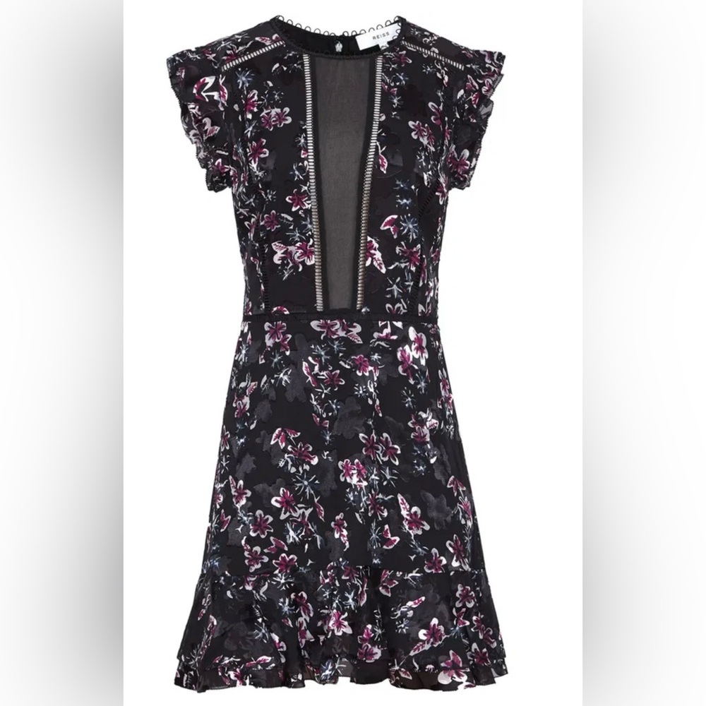 REISS Alexandra Floral Mini Dress US 6